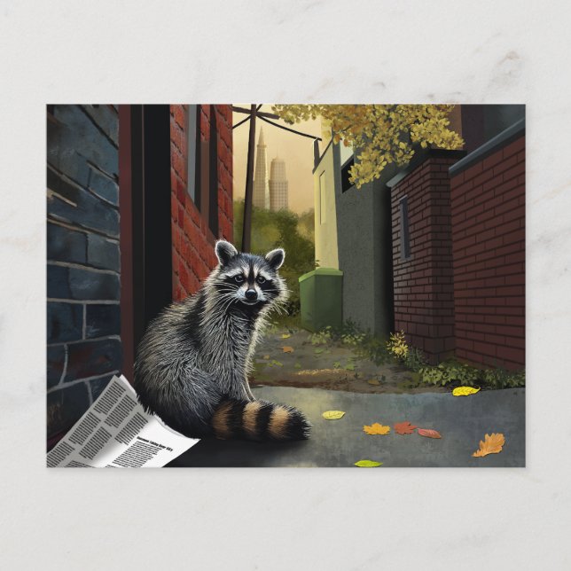 Postal Trash Panda Toma Una Decisión (Anverso)