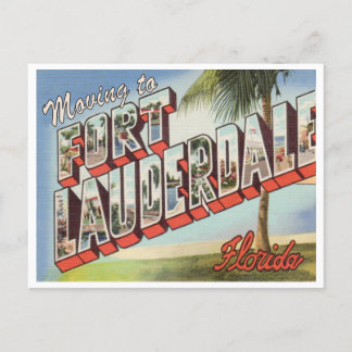 Postal Trasladarse a la dirección vintage de Fort Lauderd