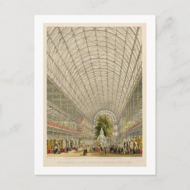 Postal Traslado del Crystal Palace, pub por día y así (Anverso)