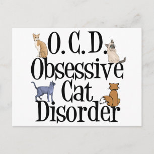 Postal Trastorno Obsesivo Felino