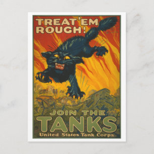 Postal Trátalos Rough - Únete a los tanques
