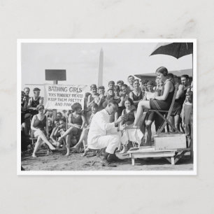 Postal Tratamientos De Toque En La Playa, 1922