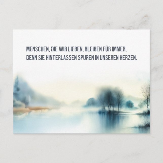 Postal Trauerkarte "Menschen, die wir lieben" (Anverso)
