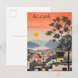 Postal Travel Aesthetic Painting City Accra Ghana