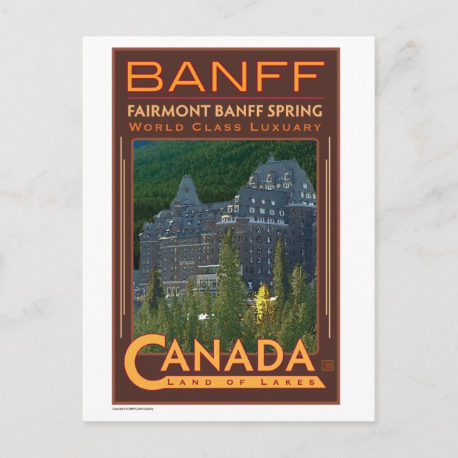 Postal TRAVEL-Canadá-Banff- (Anverso)