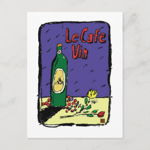 Postal TRAVEL-France-LeCafe Vin-