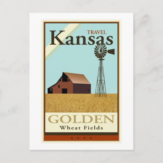 Postal Travel Kansas (Anverso)