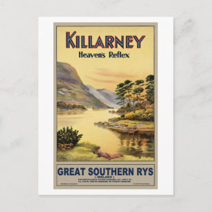 Postal Travel Killarney Ireland por Railways Vintage