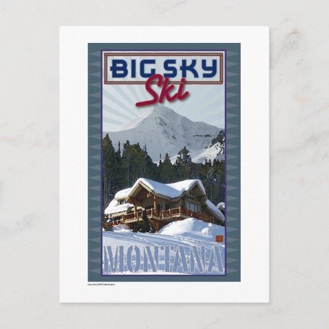 Postal TRAVEL-Montana-Big Sky (Anverso)