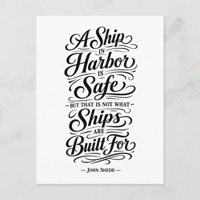 Postal Travel Quote: A Ship in Harbor (Anverso)