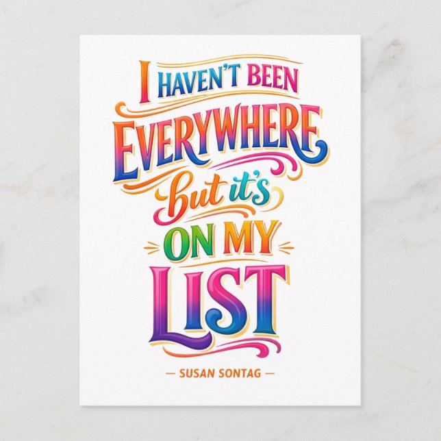 Postal Travel Quote: It's on My List (Anverso)