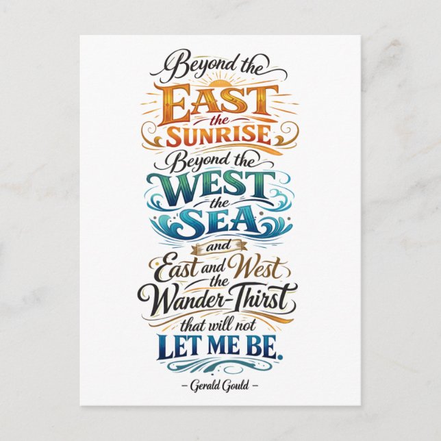 Postal Travel Quote: Wander-Thirst (Anverso)