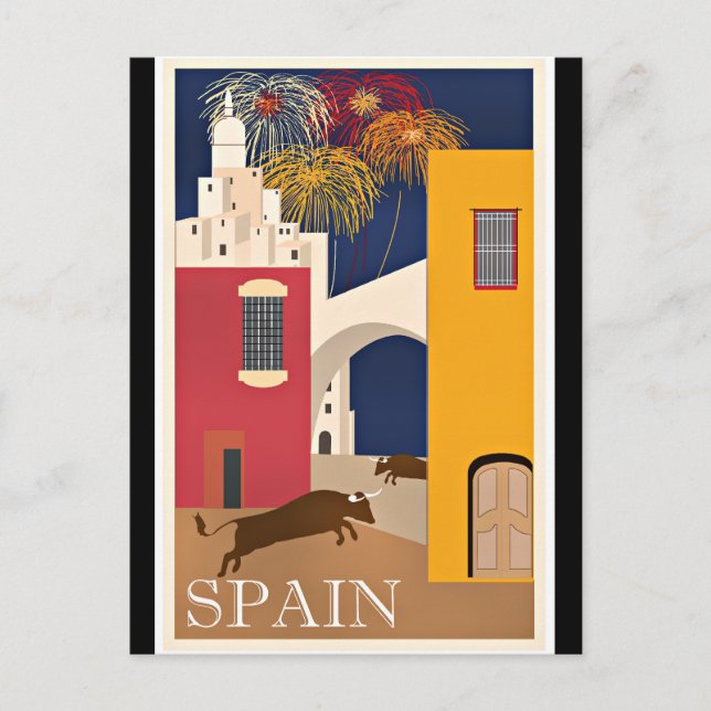 Postal Travel Spain, vintage travel, (Anverso)