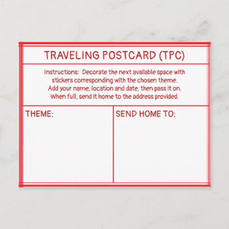 POSTAL TRAVELING POSTCARD (TPC)