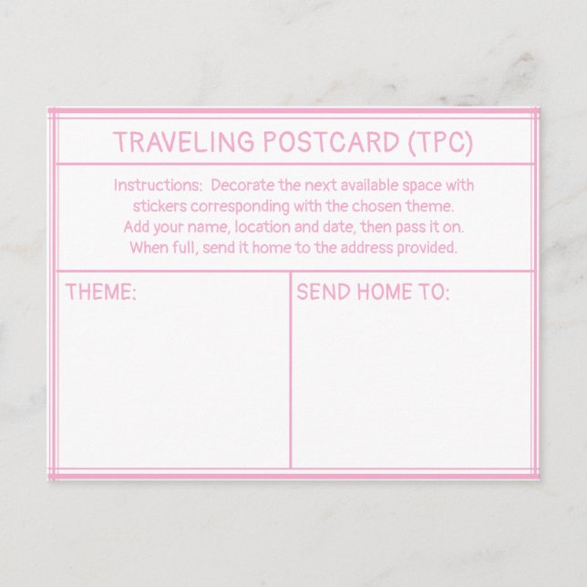 POSTAL TRAVELING POSTCARD (TPC) (Anverso)