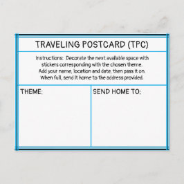 Postal Traveling Sticker Postcard