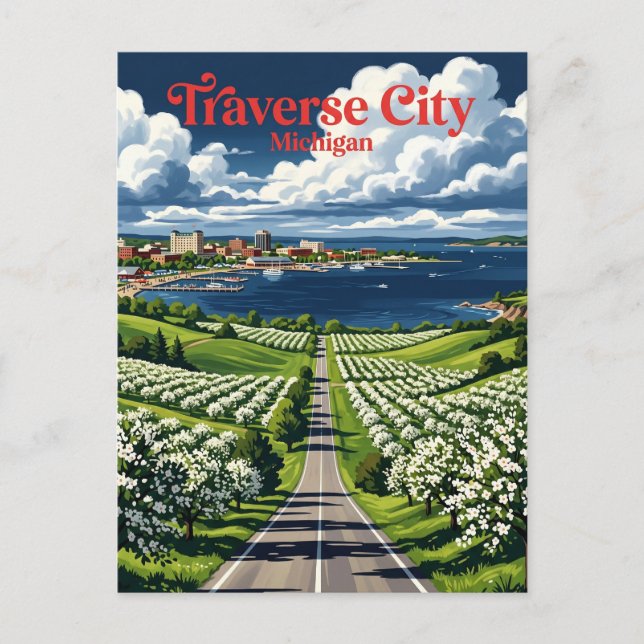 Postal Traverse City EE. UU. (Anverso)