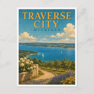 Postal Traverse City Michigan Grand Traverse Bay GeoSaga