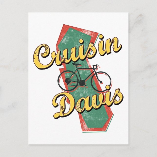 Postal Travesía California de Davis de la bici (Anverso)