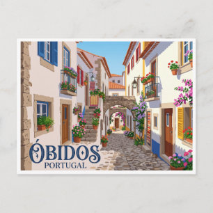 Postal Travessa do Quebra Costas Óbidos Portugal