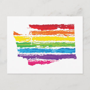 Postal trazos de color de washington