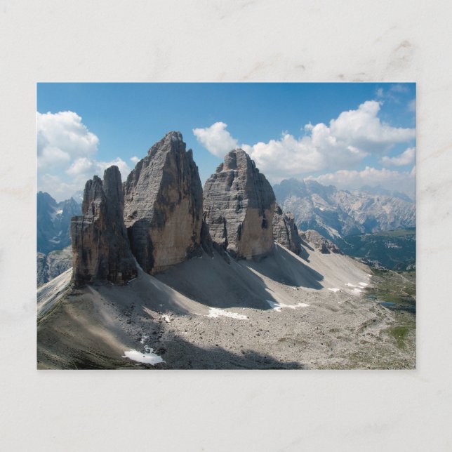 Postal Tre cime di Lavaredo (Anverso)