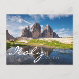Postal Tre Cime di Lavaredo/Drei Zinnen montaña Dolomita