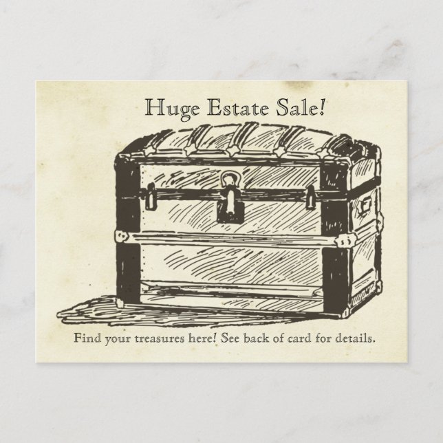 Postal Treasure Chest Estate Sale Rummage Trunk (Anverso)
