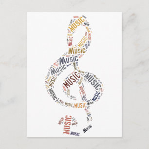 Postal Treble Clef Word Art