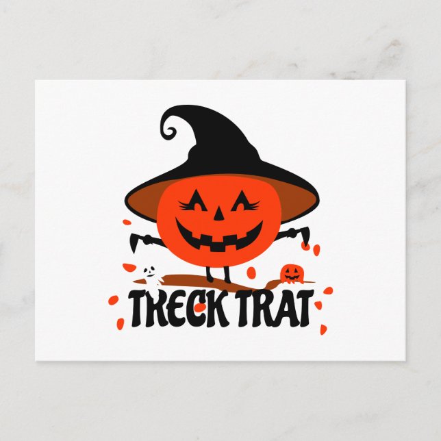 Postal Treck Trat Pumpkin Sonriente (Anverso)