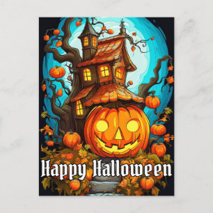 Postal Treehouse festivo   Feliz Halloween