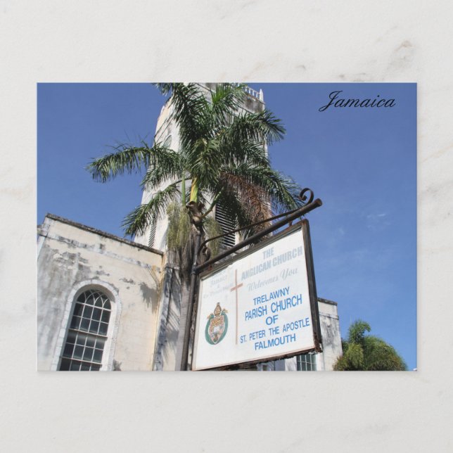Postal Trelawny Parish Church Falmouth Jamaica, photo (Anverso)