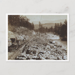 Postal Tren A Lo Largo Del Río Camión