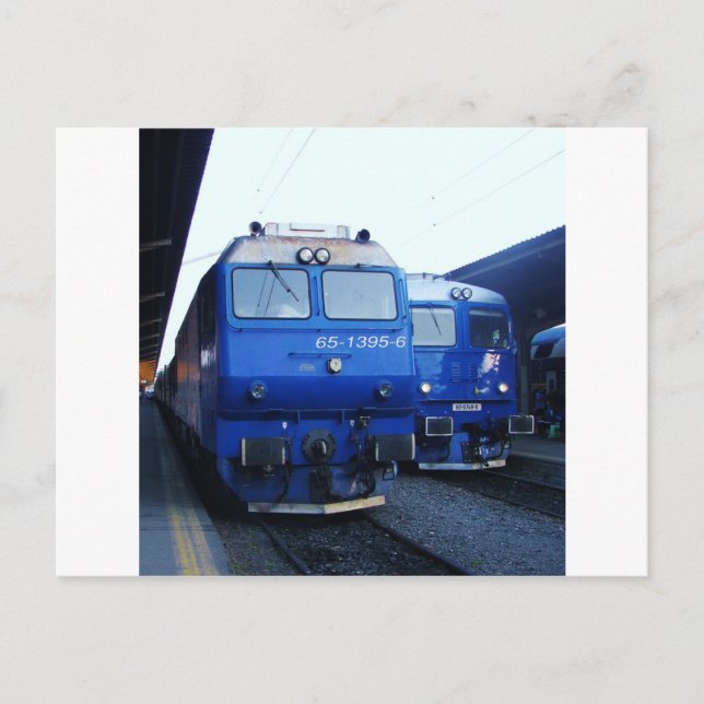 Postal Tren búlgaro. (Anverso)