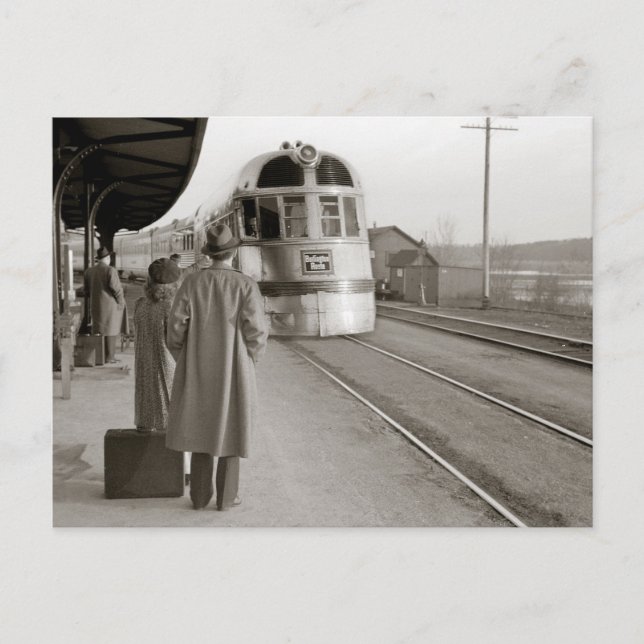 Postal Tren Burlington Zephyr, 1940 (Anverso)