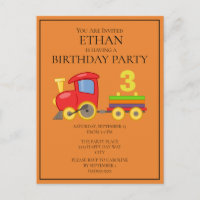 Tren Colorido en el Tercer Cumpleaños de un Niño N