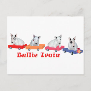 Postal Tren de cachorro Bull Terrier