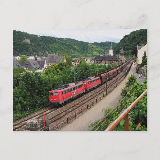 Postal Tren de carga en St. Goar (Anverso)