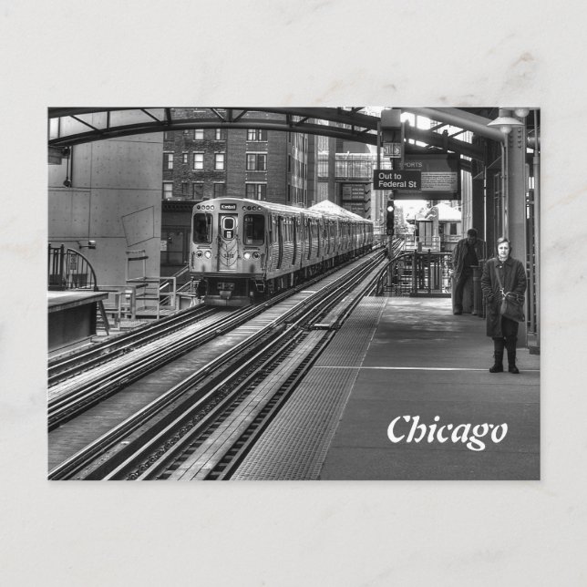 Postal Tren de Chicago (Anverso)