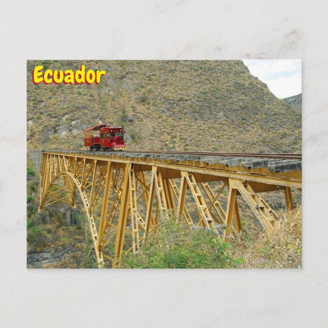 Postal Tren de Ecuador (Anverso)