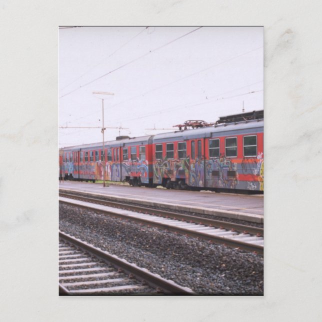 Postal tren de graffiti (Anverso)