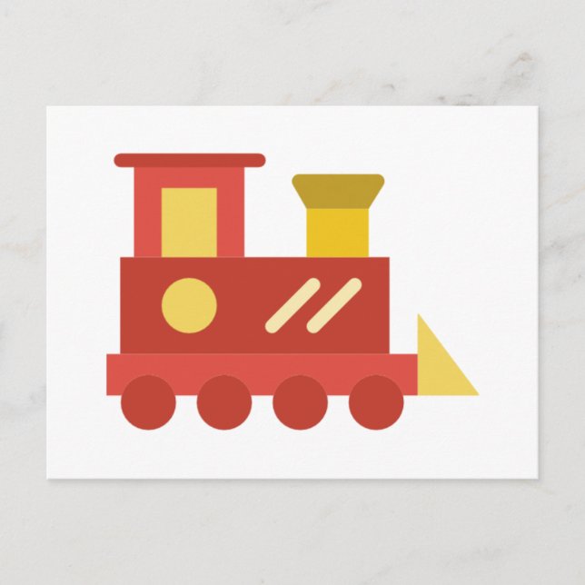 Postal tren de juguete (Anverso)