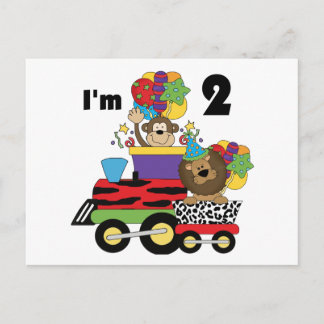 Postal Tren de la selva 2ª camisetas de cumpleaños y rega