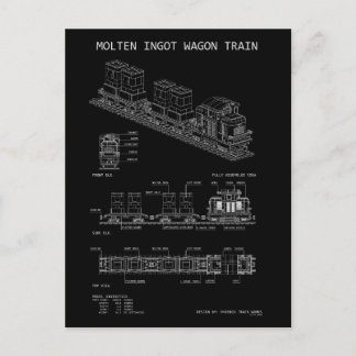 Postal Tren de lingotes fundidos de PTW "Plano"