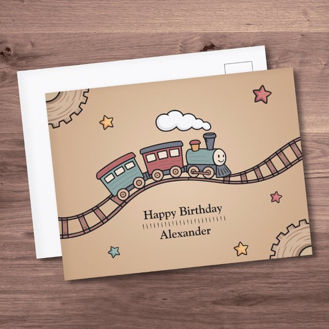 Postal Tren de Madera (Wooden Train Postcard)