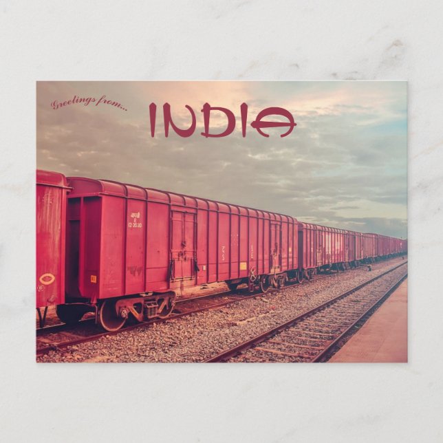 Postal Tren de mercancías en Hosur Tamil Nadu India (Anverso)