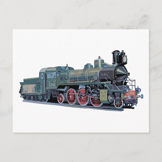 Postal Tren de motor de vapor (Anverso)