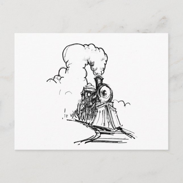 Postal Tren de vapor (Anverso)