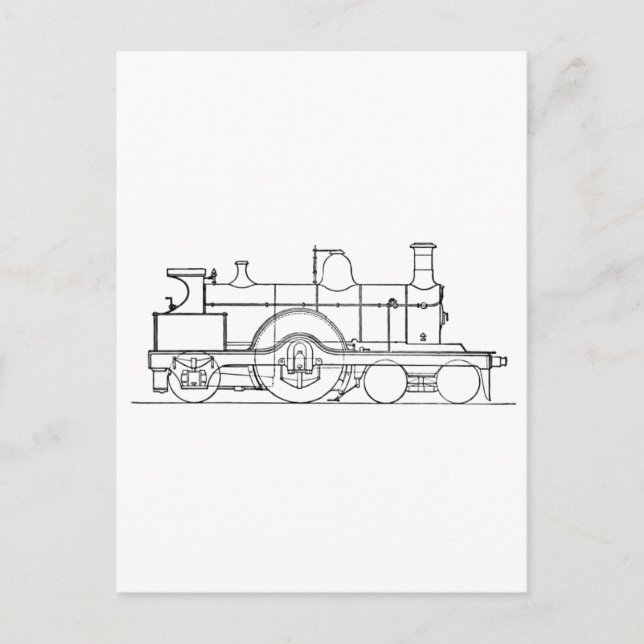 Postal Tren de vapor (Anverso)