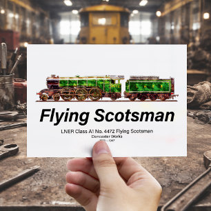 Postal Tren de vapor de Escocia volante Locomotora ingles